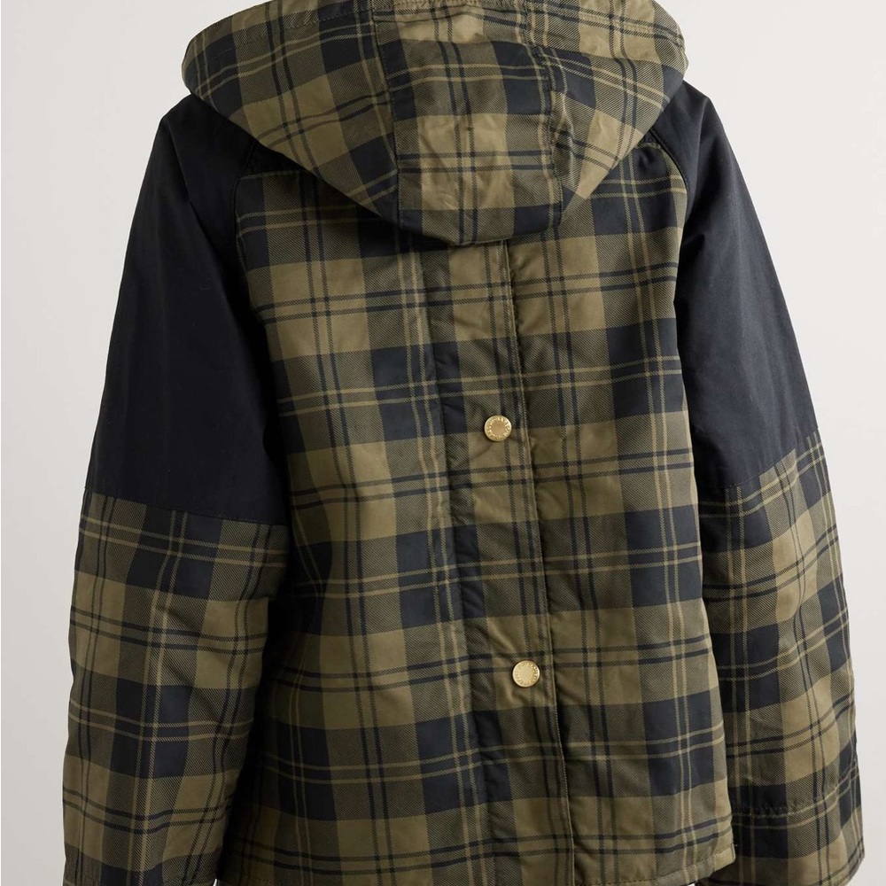 Barbour Women's Utility Jacket - Black and Olive Plaid - Picture 4 of 5